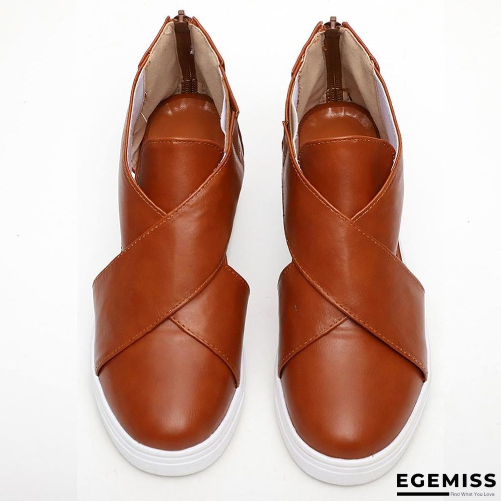 Women Solid High Flats wedges Heel Height Increasing Chunky Platform Vulcanized Sneakers Shoes | EGEMISS