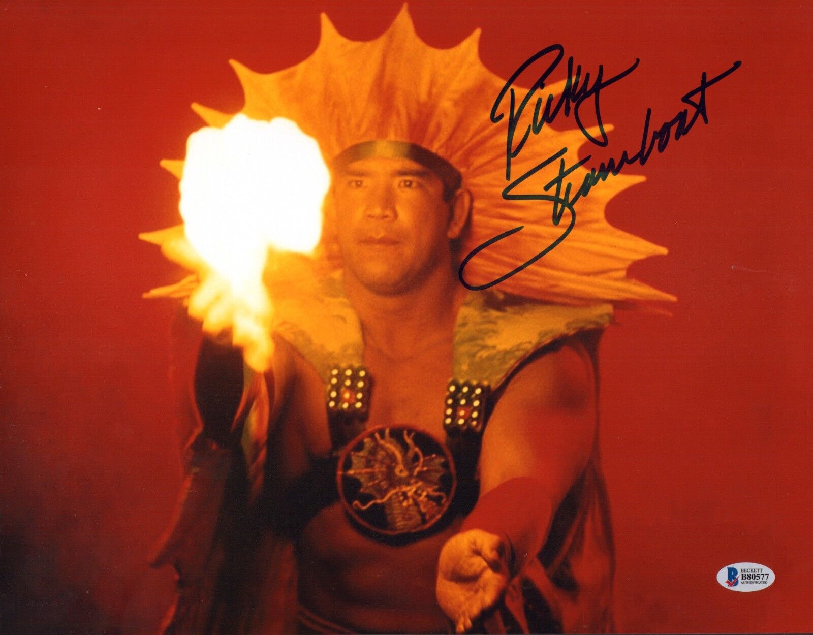 Ricky Steamboat Signed WWE 11x14 Photo Poster painting BAS Beckett COA WCW The Dragon Autograph