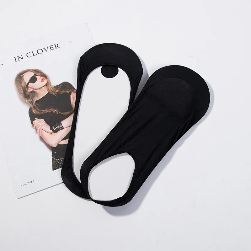 New Transparent Short Lace Socks Women Flower Short Antiskid Invisible Breathable Silicone Ankle Socks Summer Hollow Out Sox