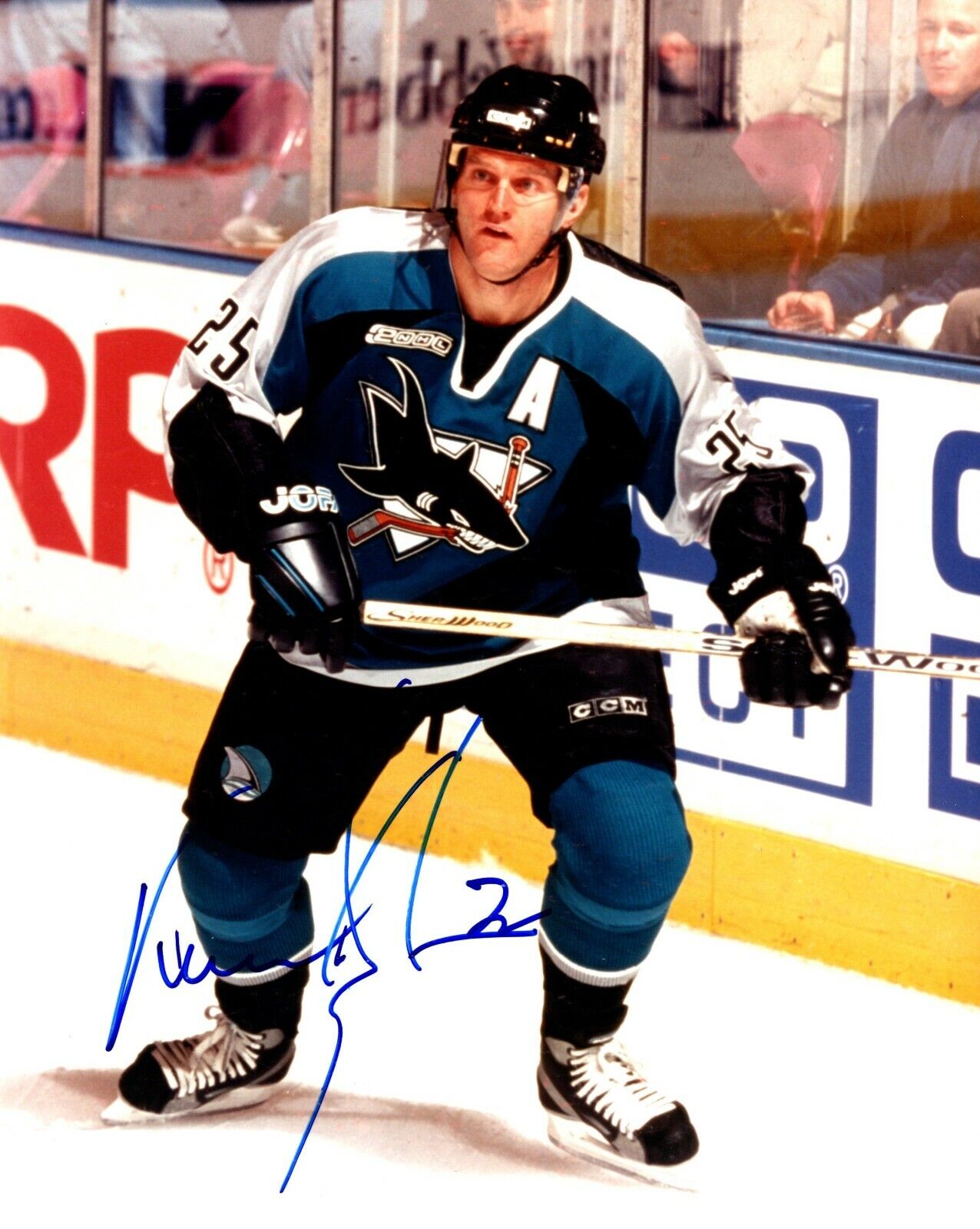 Vincent Damphousse Signed - Autographed San Jose Sharks 8x10 inch Photo Poster painting