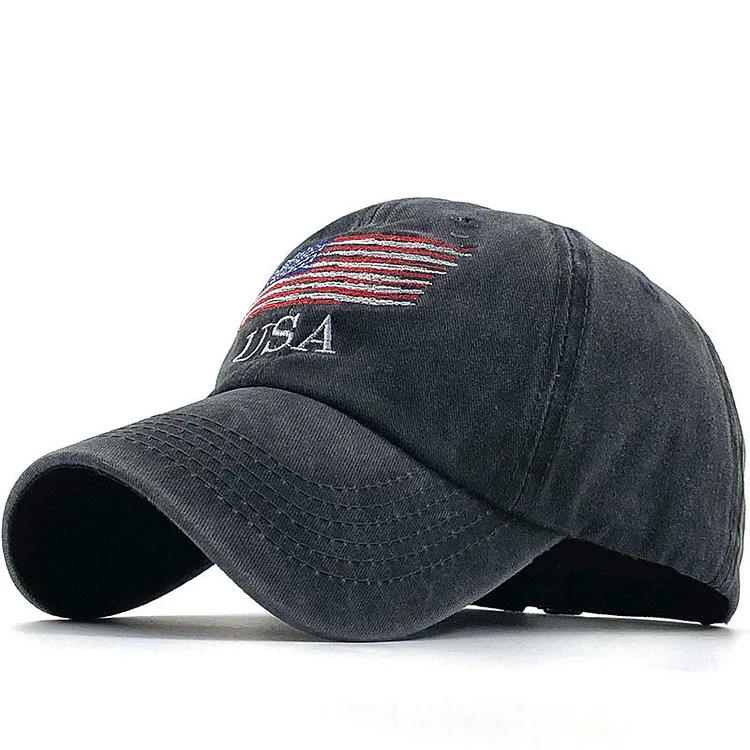 USA Flag Camouflage Fitted Hats Baseball Caps at Hiphopee