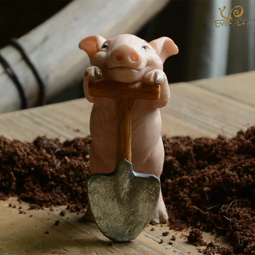 Everyday Collection Home Decor Garden Miniature Animal Figurines Desktop Decoration Cute Pig Figure Toys Gift for Children