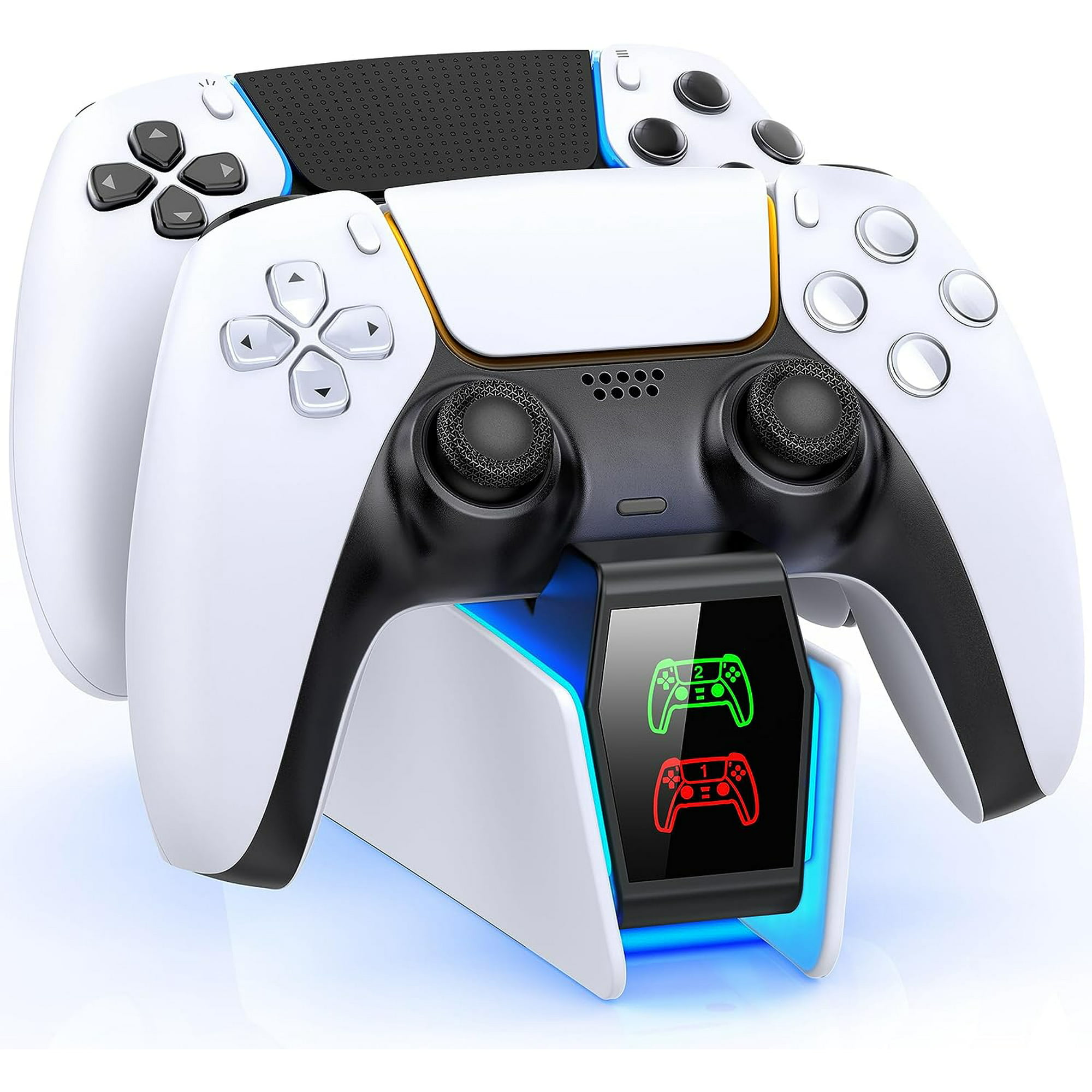 PS5 Controller Charging Station with RGB Lights and Switch, PS5 ...