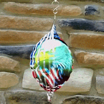Patriotic Eagle Metal Hanging Wind Spinner