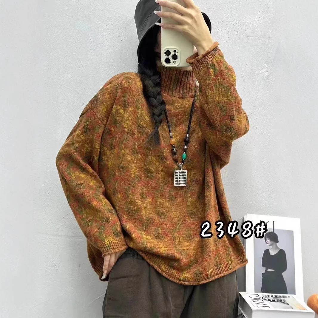 Chicfifth Sweater Women Winter Long Sleeve High Quality Autumn Vintage Top Knitted Cardigan