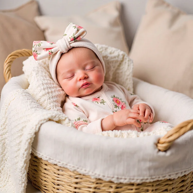 20" Reborn Lifelike Sleeping Baby Girl Ciuzina Cloth Body Reborn Doll