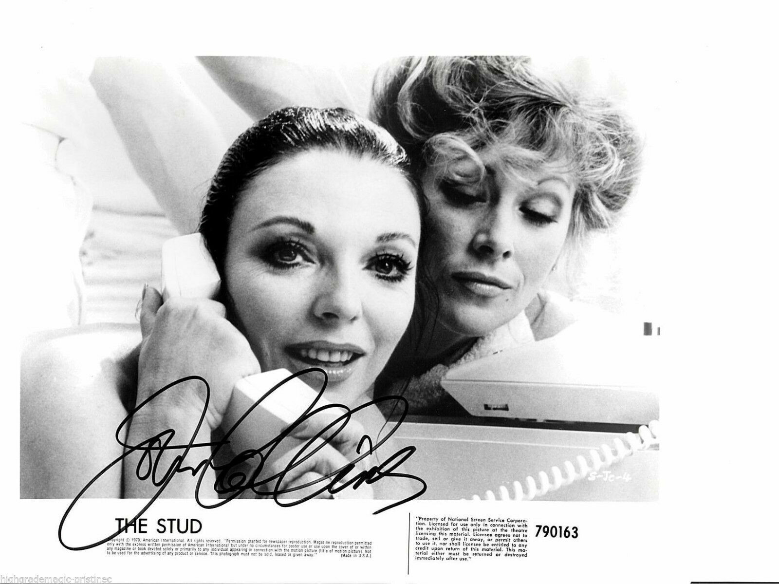 JOAN COLLINS SIGNED AUTOGRAPHED 8X10 THE STUD