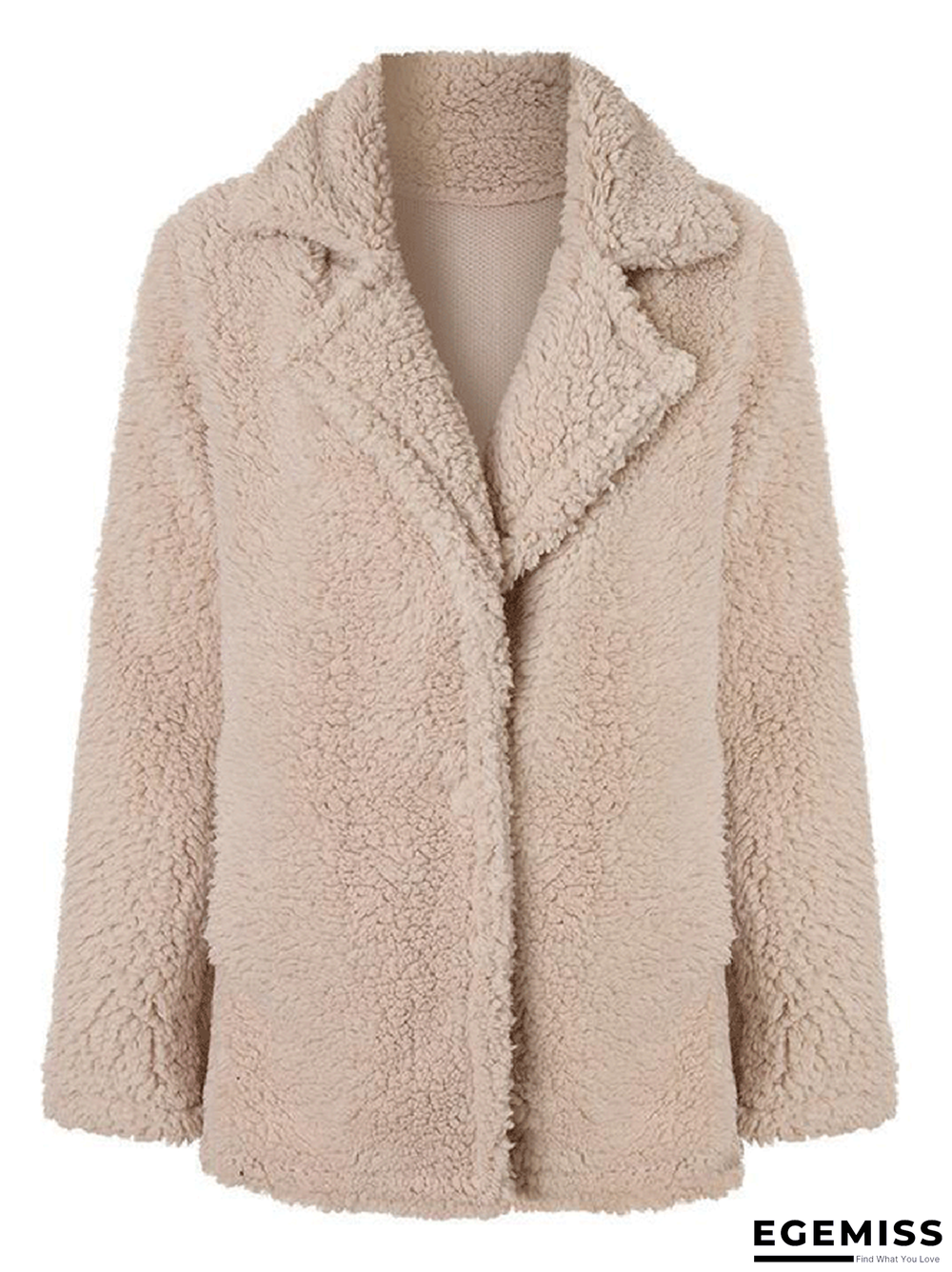 Casual Loosen Plush Lapel Outerwear | EGEMISS