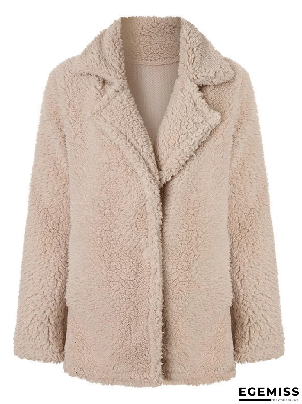 Casual Loosen Plush Lapel Outerwear | EGEMISS