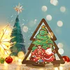 >SALE<Wooden Christmas Table Top Diamond Painting Ornament Kits Xmas Home Decor (G)