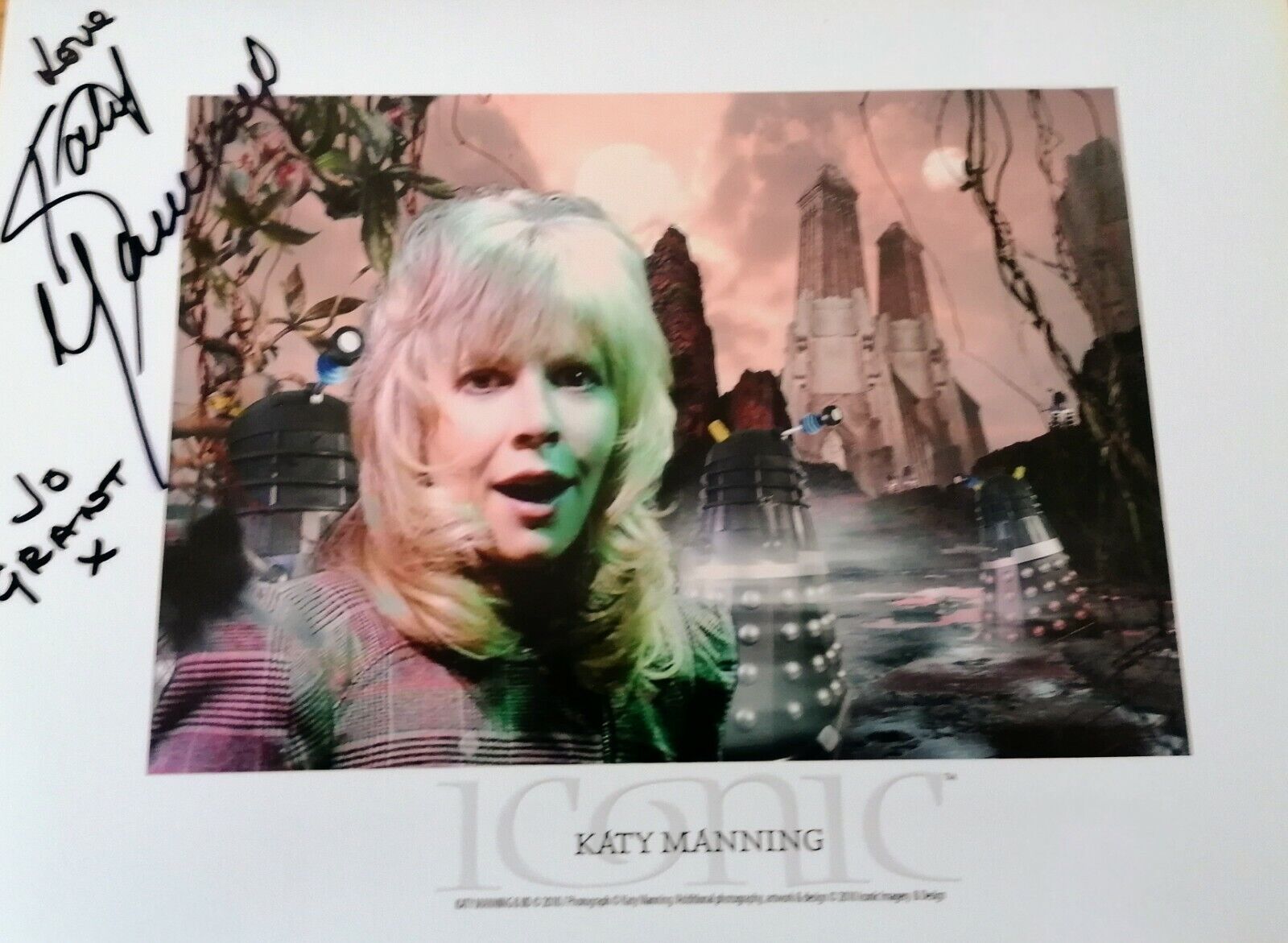 Katy MANNING as Jo Grant - Doctor Who GENUINE SIGNED 8 x 10 AUTOGRAPHED Photo Poster painting