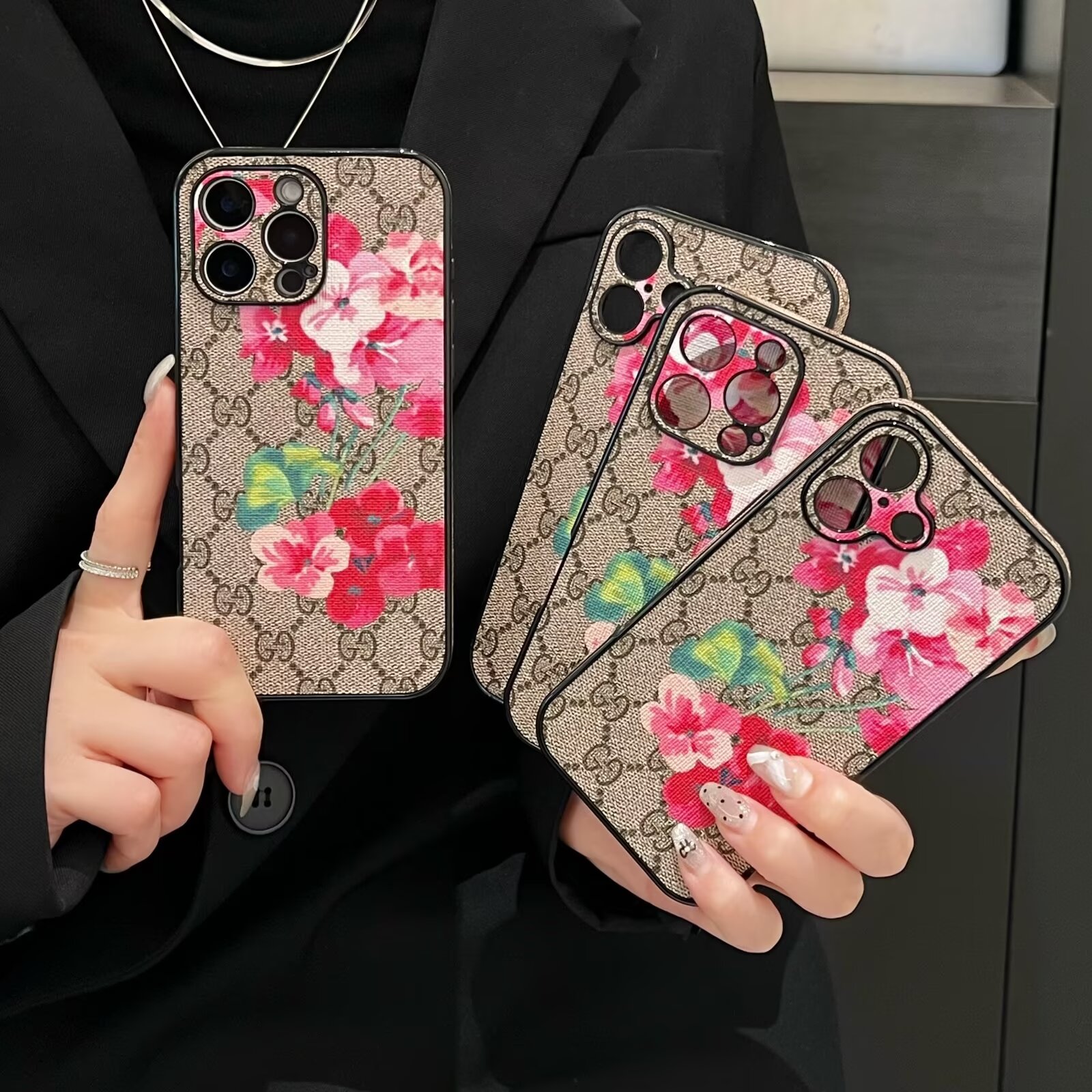 Refined Gucci Floral Ophidia GG Soft-touch Leather Apple iPhone Cover