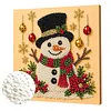 (20x20cm)Snowman Pearl Painting Art Kits With Inner Frame Pearl Gem Paintings Picture Arts Craft for Adults Beginners Home Wall Decor