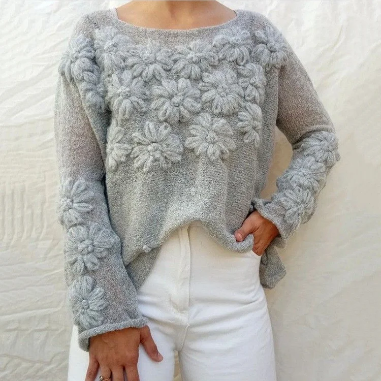 Women's Relief Art Knitting Patterns Art Cozy Sweater