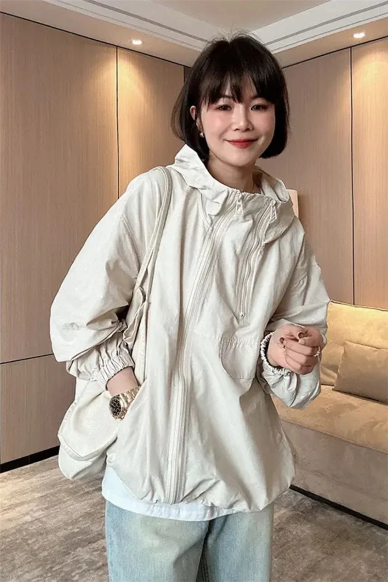 Toloer Charge Coat Female Thin Spring And Summer 2024 New Korean Version Loose Temperament Senior Sense Small Jacket-Outfit Ideas