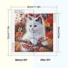 Diamond Painting-DIY Crystal Rhinestone White Cat