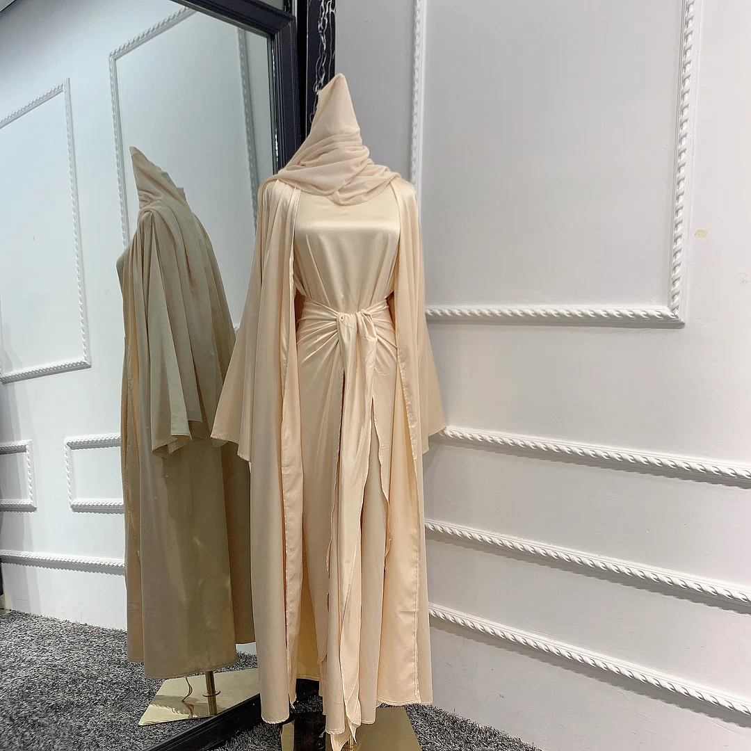 Uveng Sleeve Elegant Graceful Solid Color Three-piece Suit