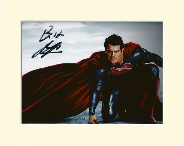 HENRY CAVILL SUPERMAN NO.1 PP MOUNTED 8X10 SIGNED AUTOGRAPH Photo Poster painting