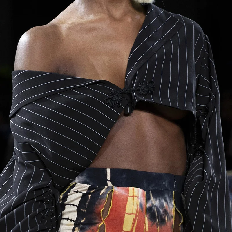 Women's Shirt Cardigan Style Suit Collar Long-sleeved Top