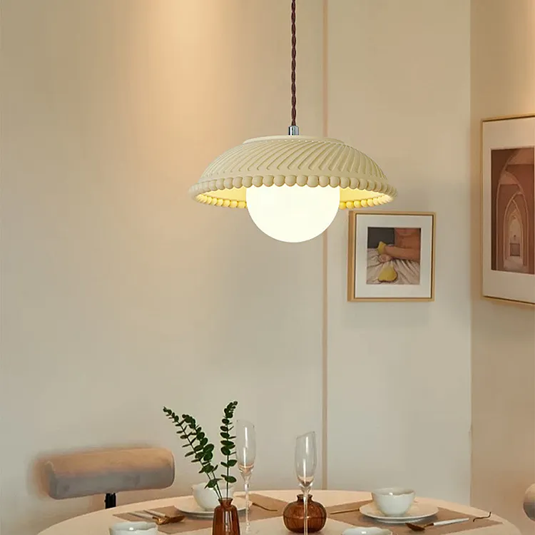 French Style Milky Coffee Island Hanging Light