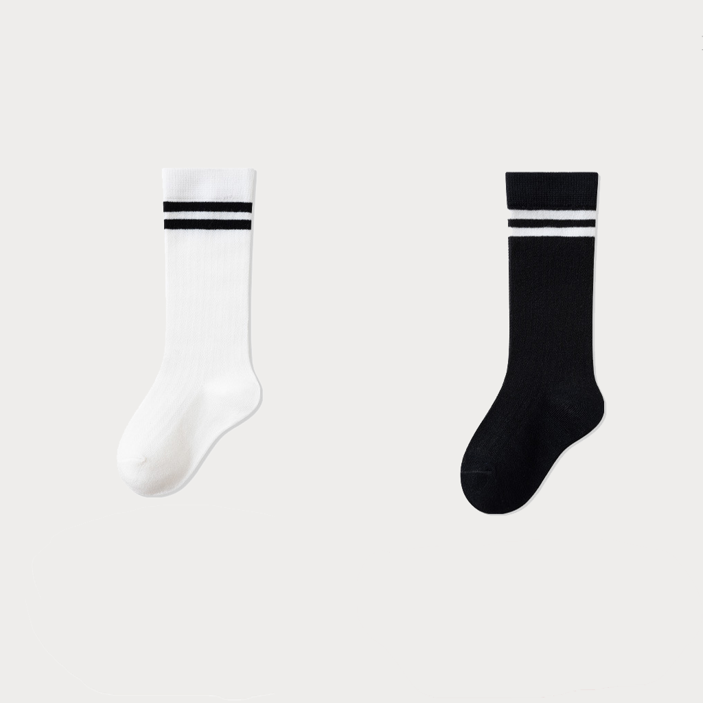 Girls Knee-High Socks-Preppy School Style 2-Pack REAL SILK LIFE