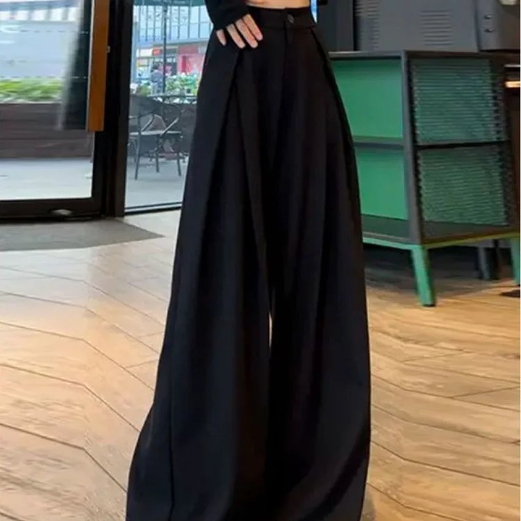 Casual High Waist Wide-leg Suit Pants