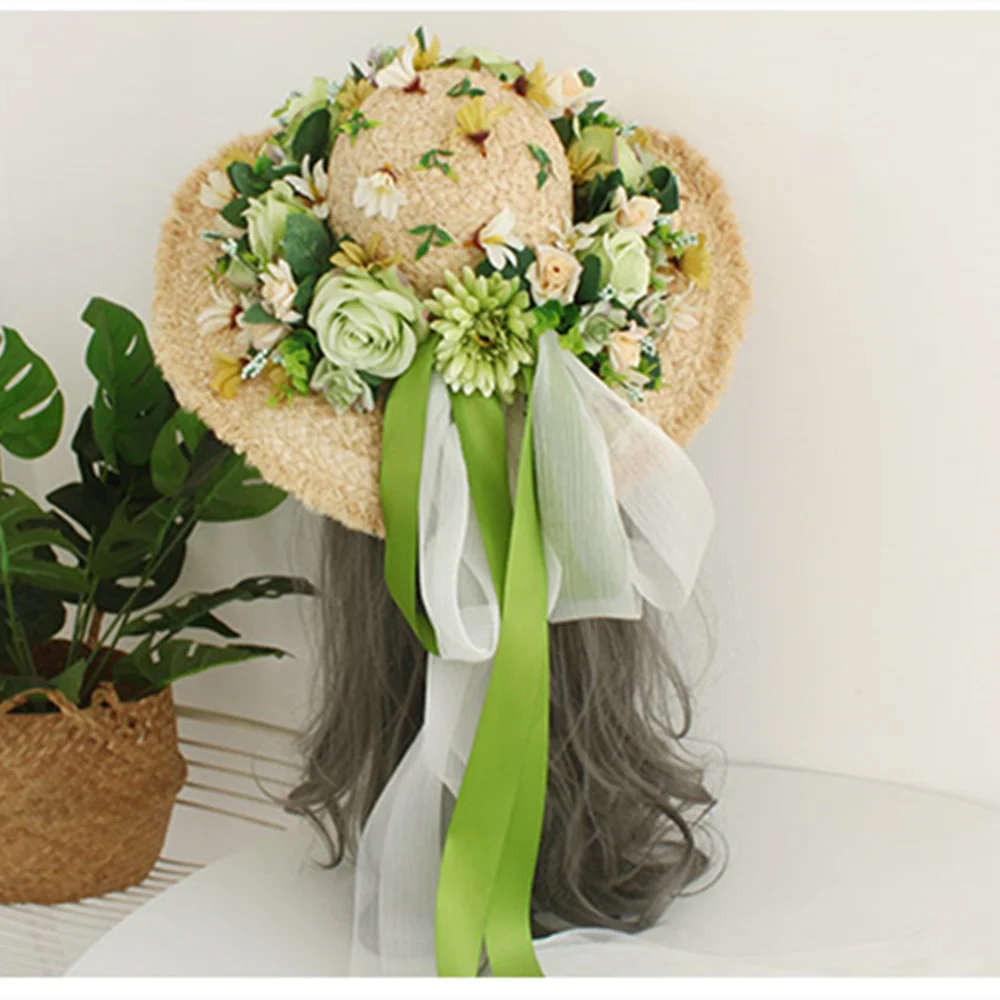 Flowers Summer Hat Beach Straw Bohemian Sum Hat Novameme