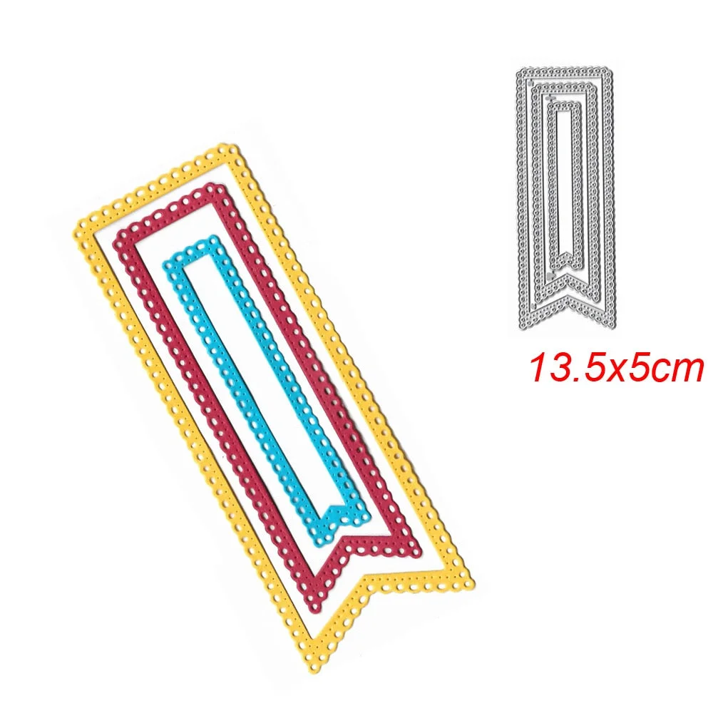 Square Star Heart Rectangle Circle Dies Frame Metal Cutting Die For DIY Scrapbooking Paper Cards Die Cuts Photo Album Making