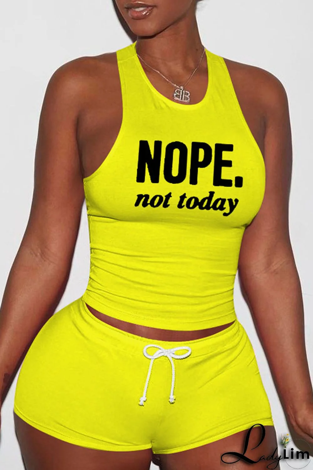 Red Sexy Print Split Joint O Neck Sleeveless Two Pieces