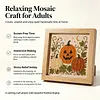 Moon & Pumpkin Glass Mosaic DIY Craft Kit &ndash; Framed Halloween Wall Art