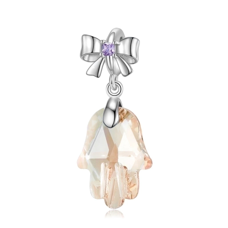 1 Piece 925 Sterling Silver Artificial Crystal Zircon Star Heart Shape Jewelry Accessories