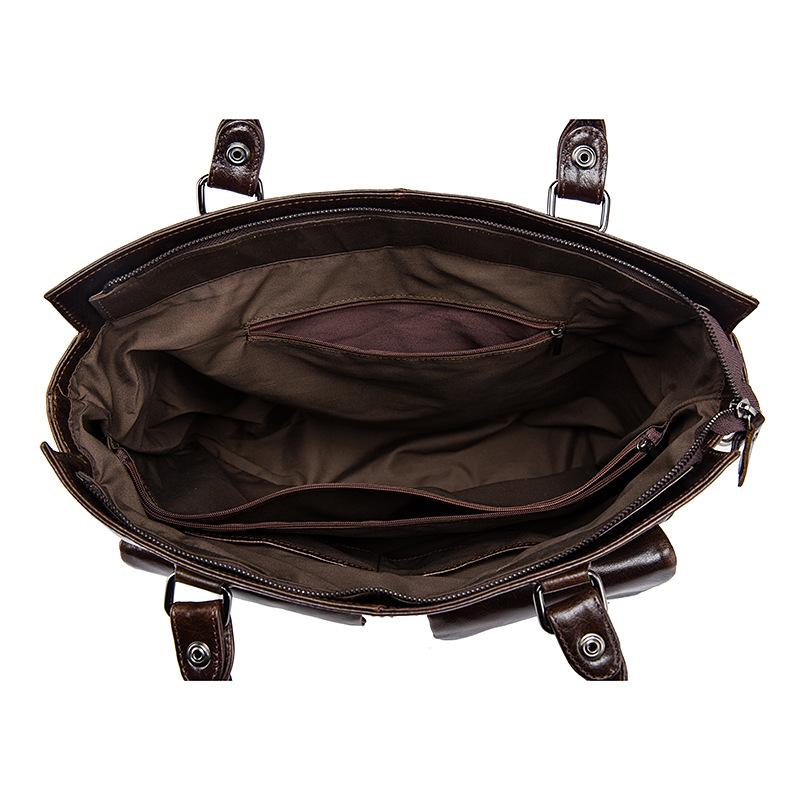 Retro Style Multi-Pocket Detachable Sling Strap 15.6 Inch Laptop Business Bag