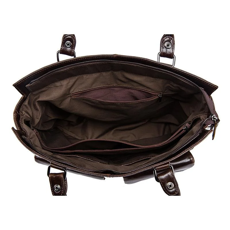 Retro Style Multi-Pocket Detachable Sling Strap 15.6 Inch Laptop Business Bag