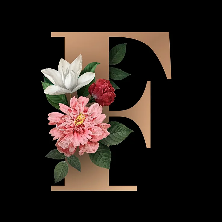 Diamond Painting - Full Round Drill - Flower Alphabet(30*30cm)