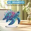 (US Only)Acrylic 2D Flat Sea Turtle DIY Diamond Painting Desktop Ornaments Kit for Decor