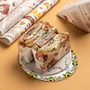 4PCS Wooden Diamond Painted Placemats Round Placemat with Holder (Gnome)