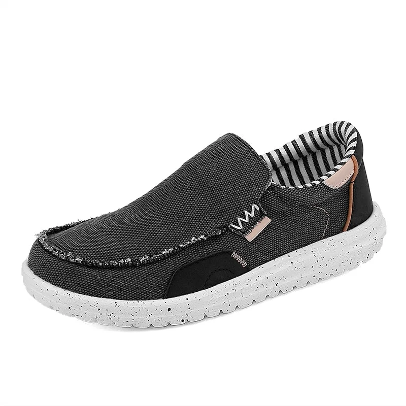 2021 Summer New Men Canvas Boat Shoes Outdoor Convertible Slip On Loafer Fashion Casual Flat Non-Slip Deck Shoes Big Size