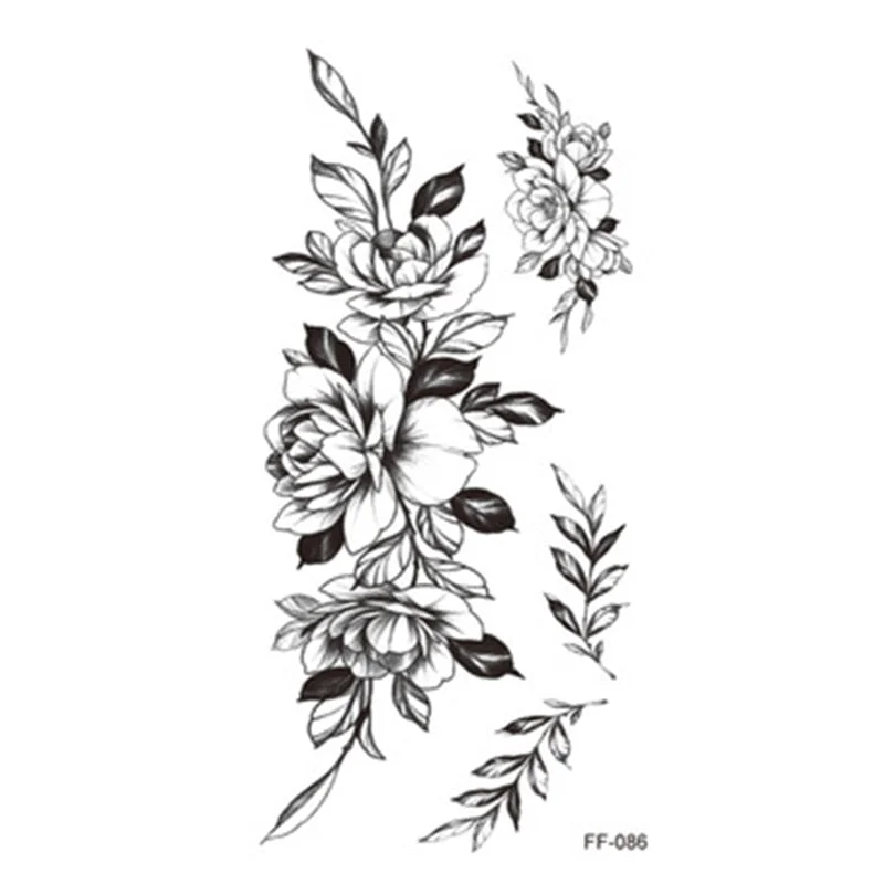 Large Body Art Arm Sleeves Snake Flower Temporary Tattoo Sticker Fast Rock Tattoo Women Waist Bracelet Fake Flash Tatoos Totem