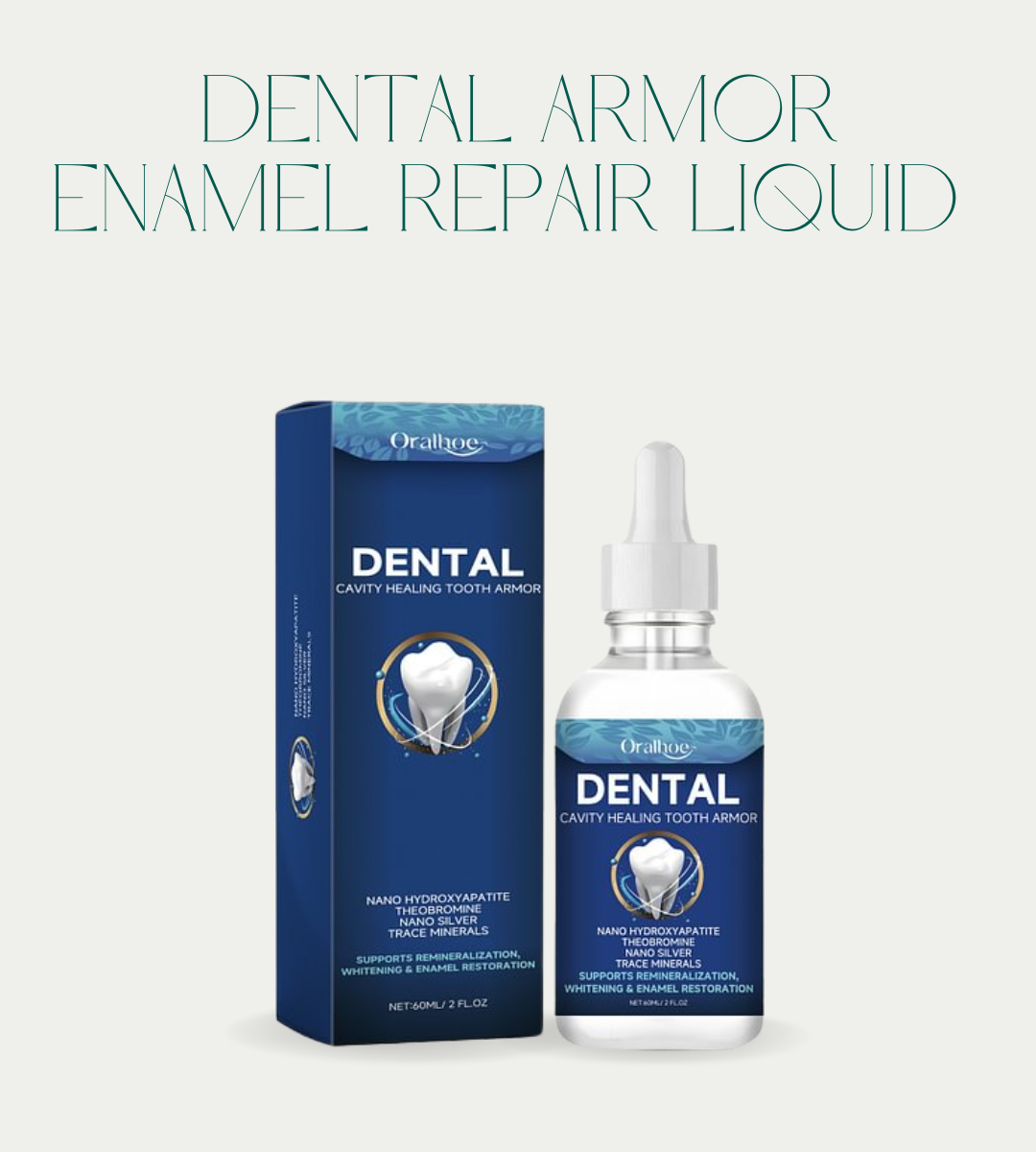 Dental Armor Enamel Repair Liquid with Nano-Hydroxyapatite & Theobromine