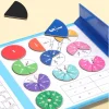 🎁Montessori Magnetic Book Fraction Puzzle For Children