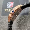 Cartier Santos Large Skeleton WHSA0018 Rose Gold Hand Wind leather strap 40mm Super Clone