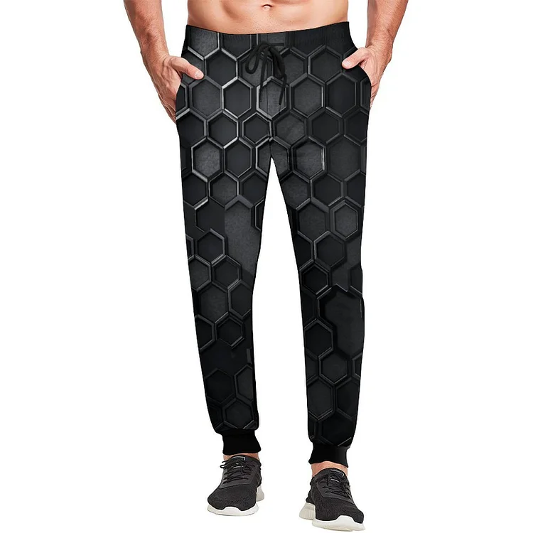 Men's Sweats HEXAGONAL BLACK  customized, personalized, gift