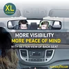 Goodyear 17&rdquo; Panoramic Rear View Mirror &ndash; Universal Wide Angle Rear View Mirror for Car/SUV/Truck &ndash; Anti-Glare, Clip-On Large Rearview Extender for Safer Driving & Parking