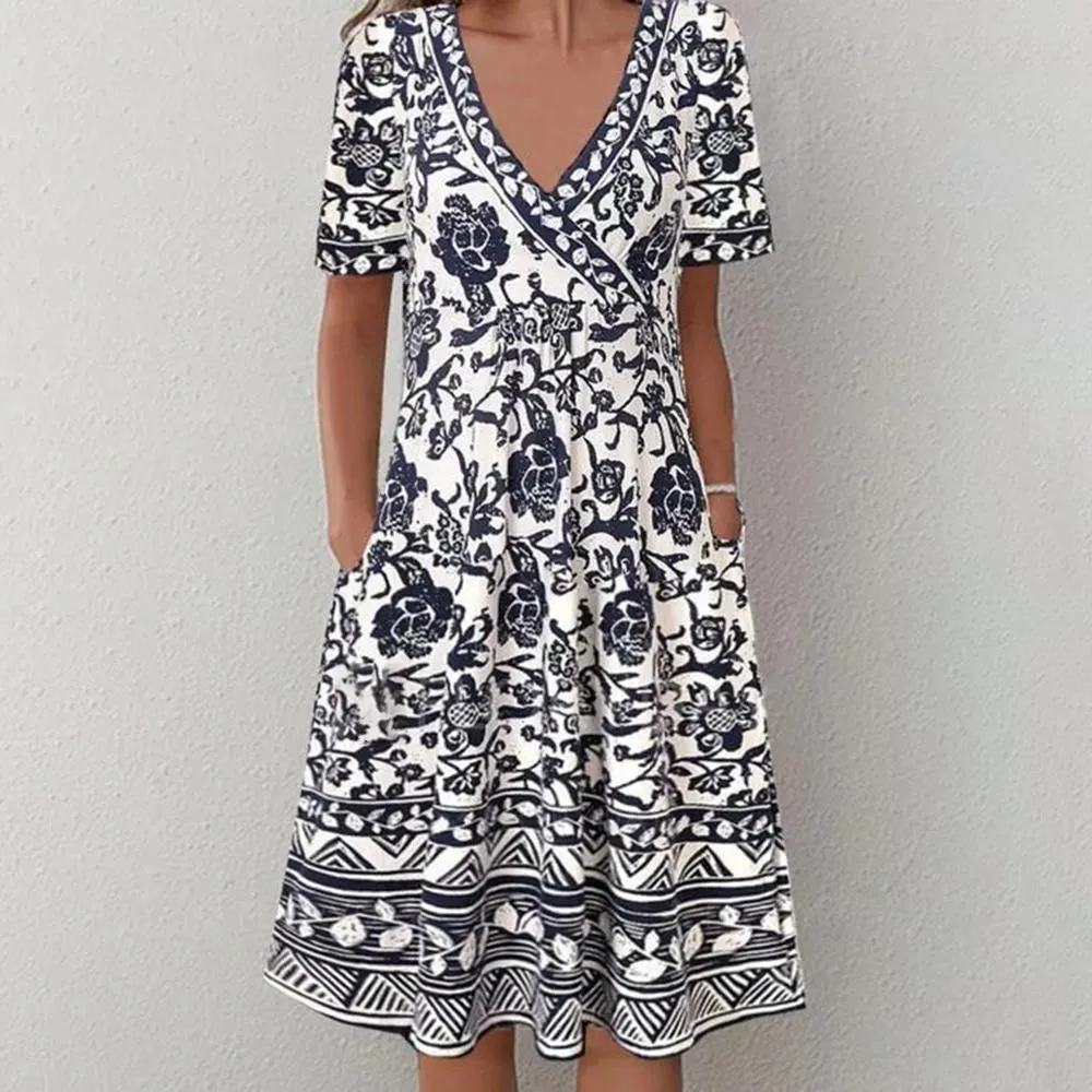 Better to Best Printed Dress-vocosishoes