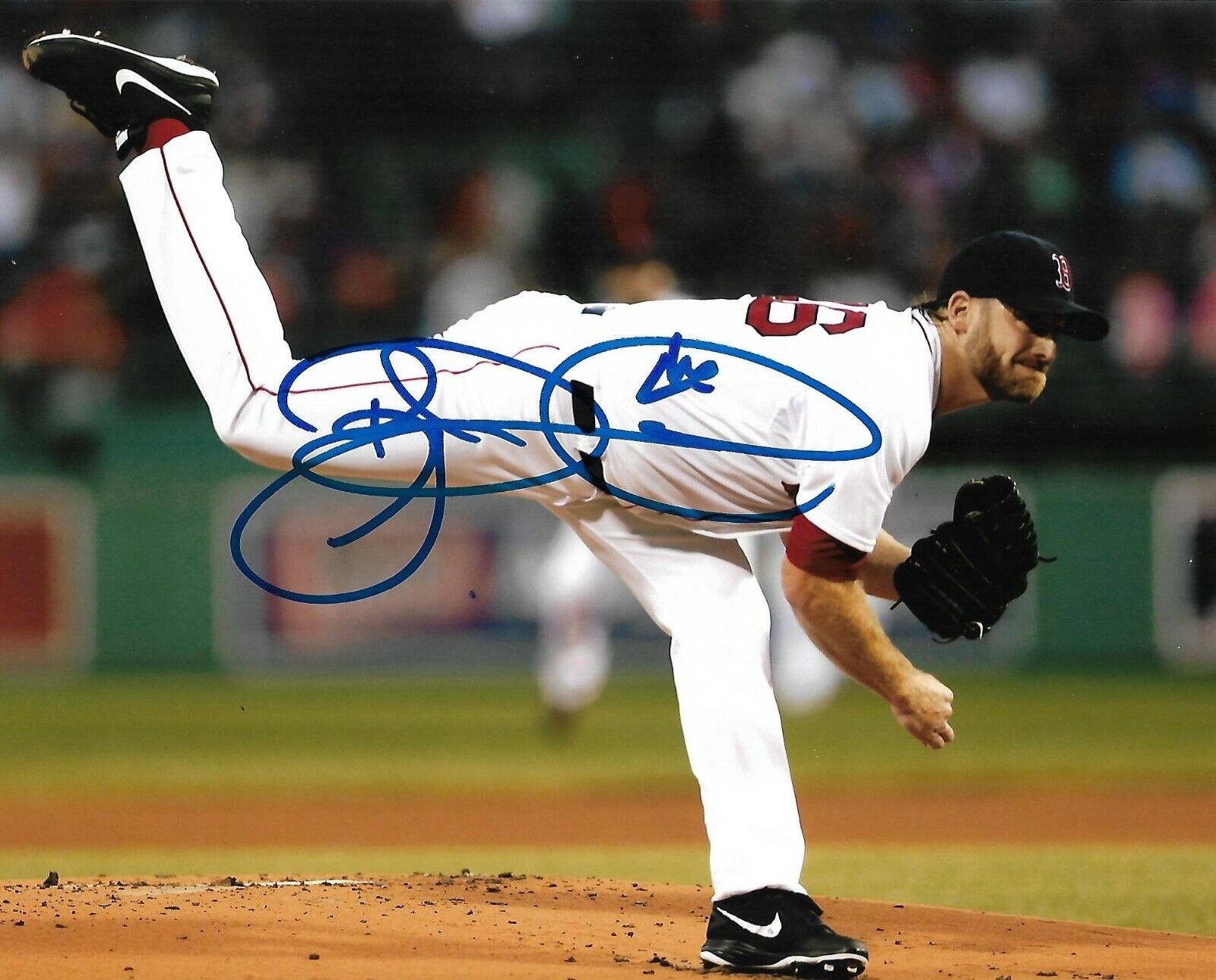 RYAN DEMPSTER signed BOSTON RED SOX WORLD SERIES TROPHY 8X10 CUBS Photo Poster painting w/ COA