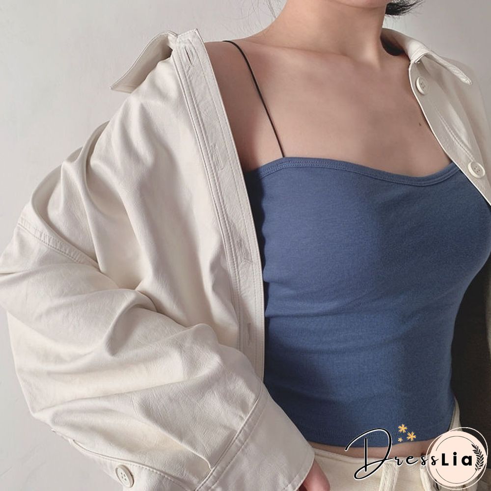Camis Women Plain Sexy Spaghetti Strap Backless Tanks Womens Chic Daily Skinny Ins Tops
