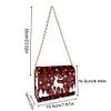 (US Local)DIY Red Fawn Diamond Art Wooden Coin Pouch with Chain 5D Diamond Painting Purse
