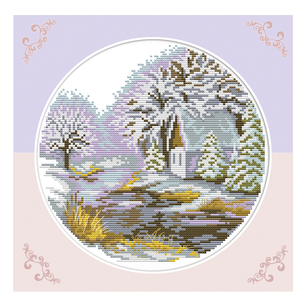 

Winter - 14CT Stamped Cross Stitch - 27*26CM, 501 Original