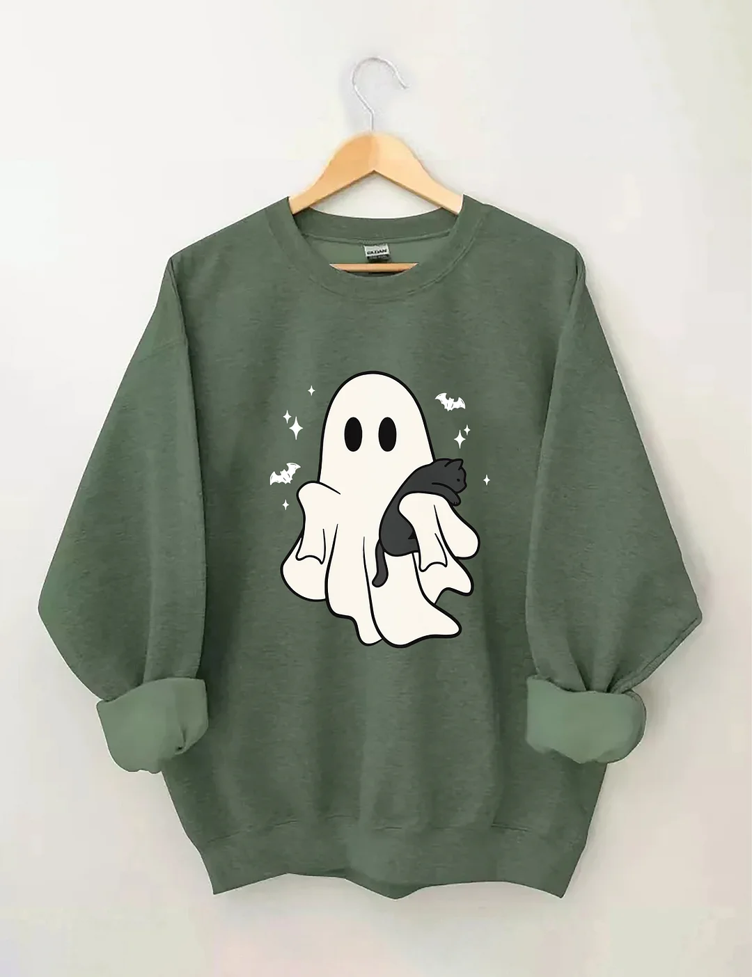 Cute Ghost Black Cats Halloween Sweatshirt
