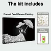 (20x30cm)DIY Umbrella Lady Framed Handmade Pearl Painting Art Craft Kit Living Home Decor